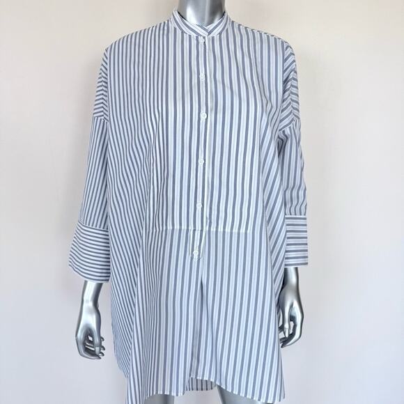 JIL SANDER women oversized striped blouse size 36IT Authentic Retail 1200$ - Picture 2 of 8
